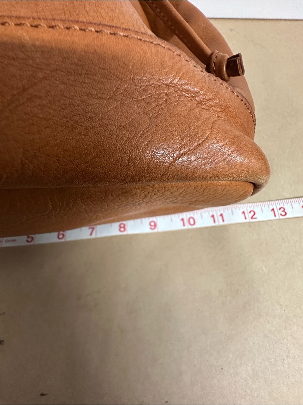 Madewell Brown Leather Drawstring Bucket Bag - Picture 8 of 9